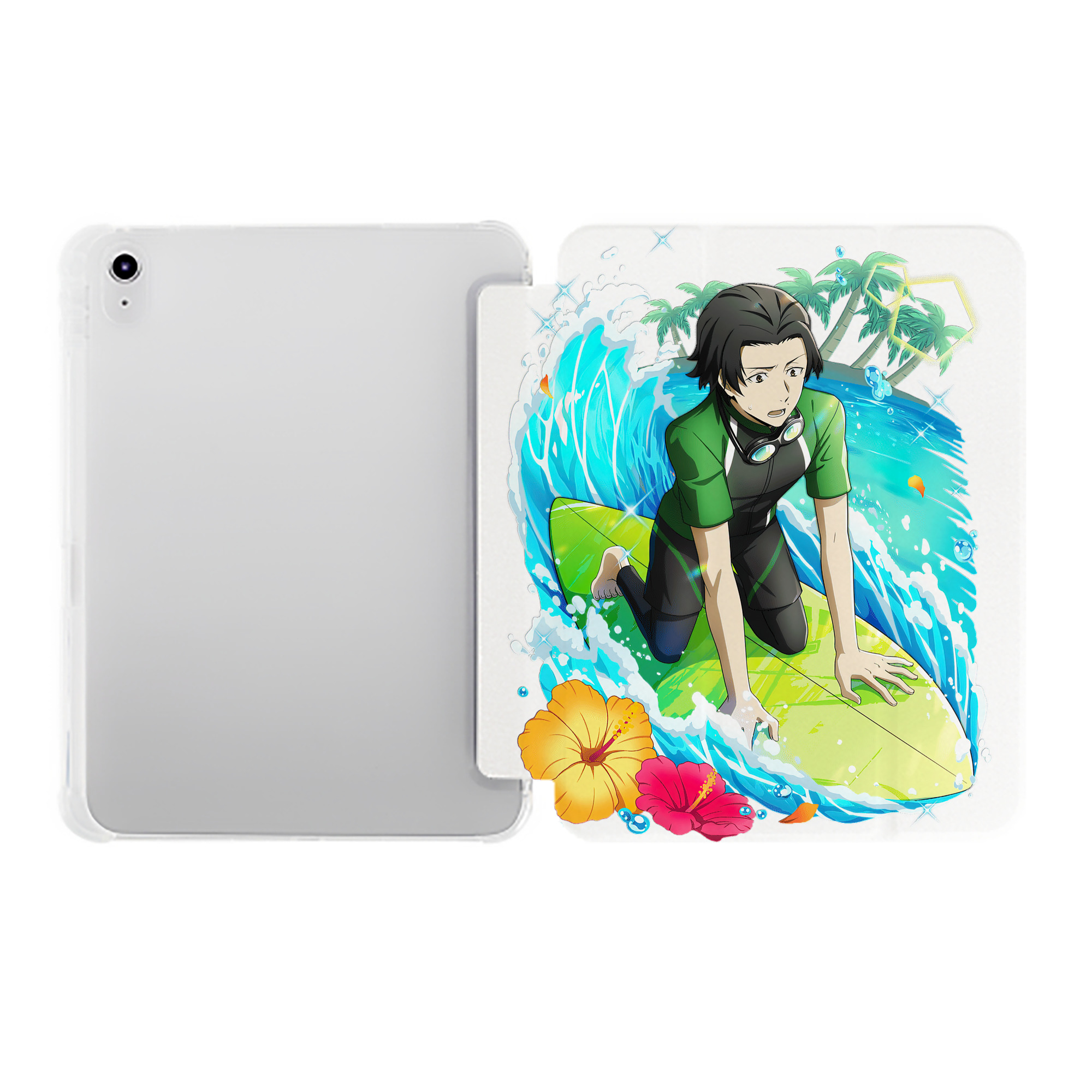 （画像用） 文豪ストレイドッグス Bungo Stray Dogs IPad ケース ペン収納付き 三つ折りスタンド PUレザー×シリコン 対応機種9.5/10.5/10.9インチ